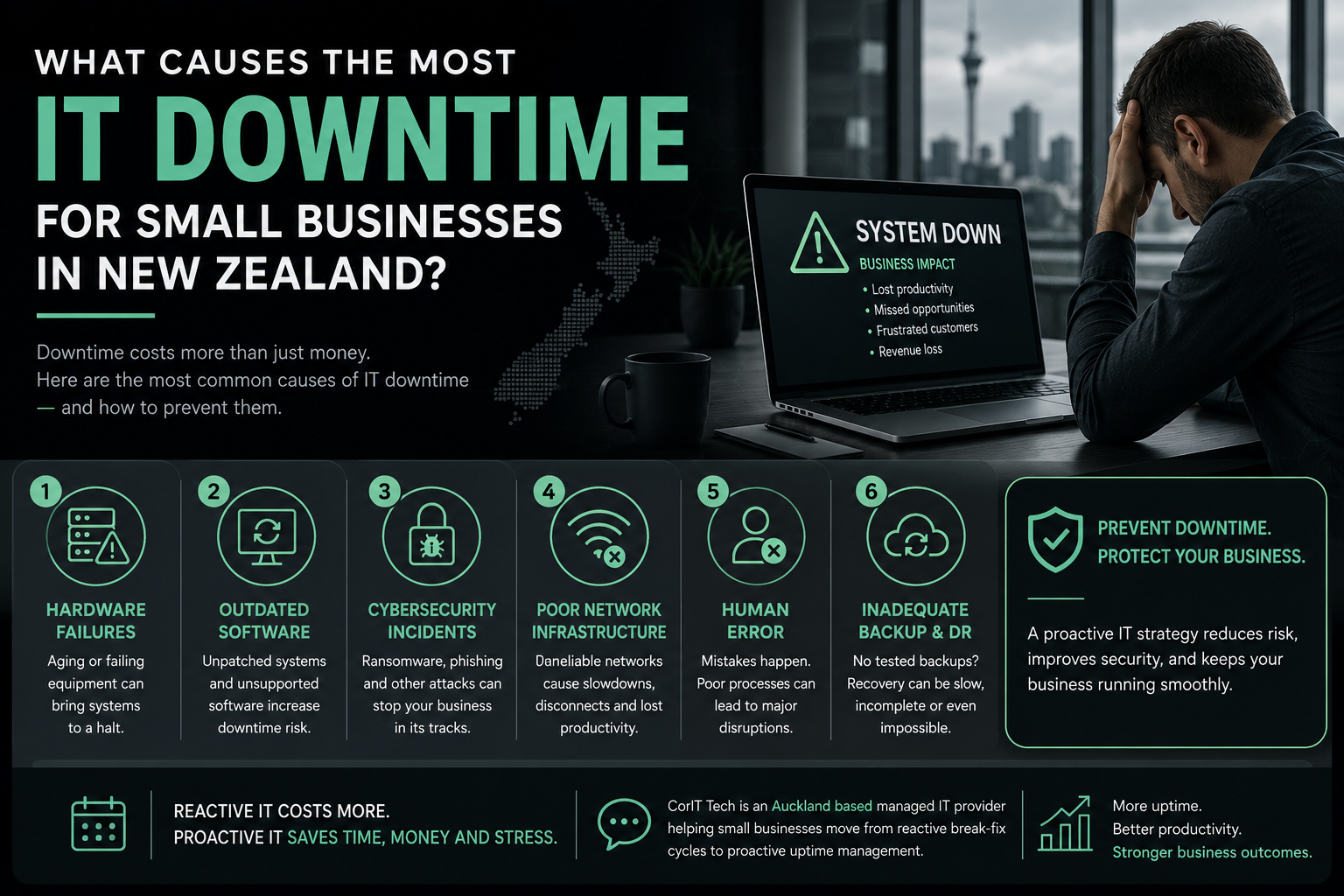 What Causes the Most IT Downtime for Small Business in New Zealand